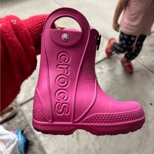 CROCS Kids Fuchsia Rain Boots